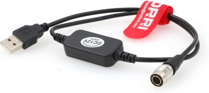 Regulated 12V 4Pin Male Hirose to USB Power Cable for Zoom F4/F8 Sound Devices 68, Macbook Air M1