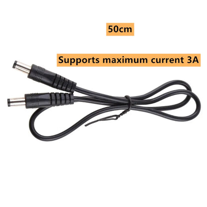 DC Power Plug Cable 5.5 X 2.1Mm Male to 5.5X2.1Mm Male Adapter Connector Wire Extension Power Supply Cable for Routers LED Light