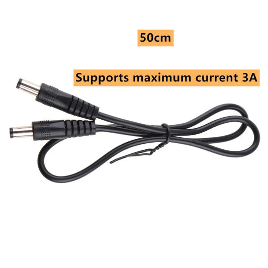 DC Power Plug Cable 5.5 X 2.1Mm Male to 5.5X2.1Mm Male Adapter Connector Wire Extension Power Supply Cable for Routers LED Light