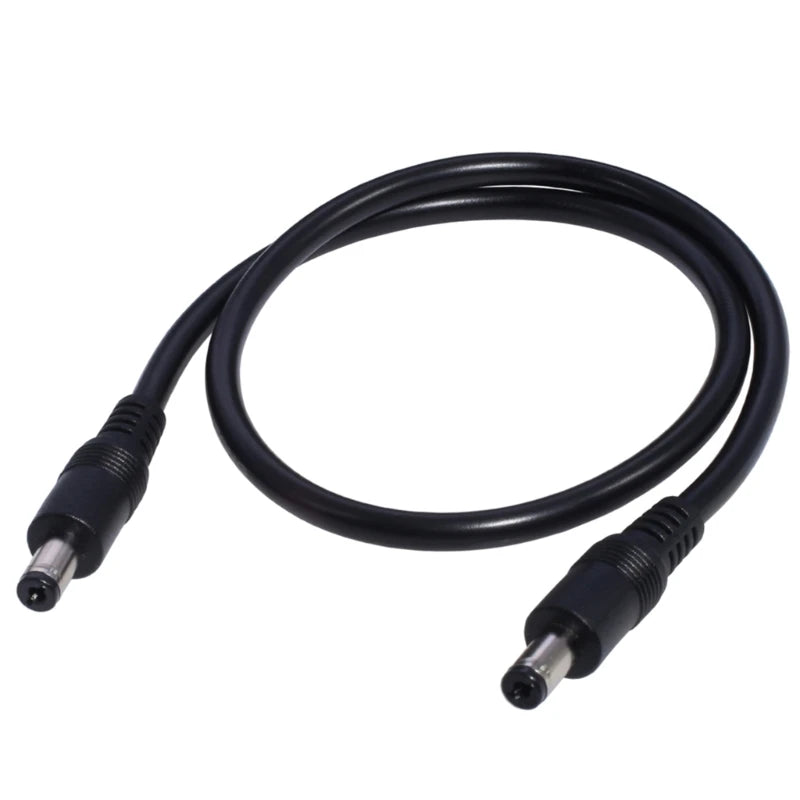 DC Power Plug Cable 5.5 X 2.1Mm Male to 5.5X2.1Mm Male Adapter Connector Wire Extension Power Supply Cable for Routers LED Light