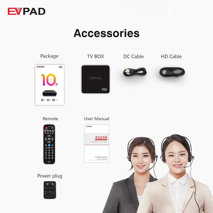 EVPAD 10P Tv Box 2024 Hot Sell Global Set Top Box 4GB64GB EVPAD Tv Box 10P