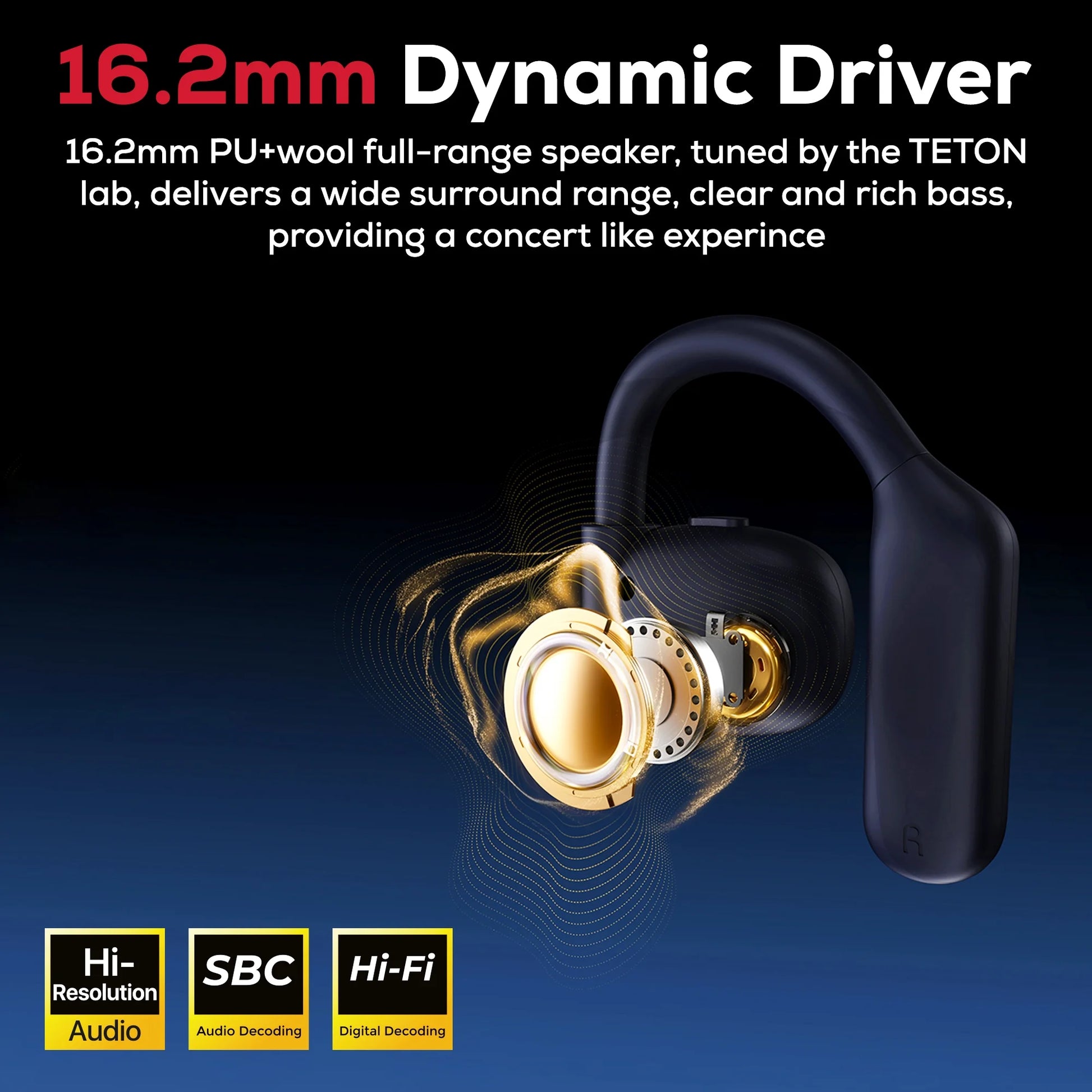 Openbuds Open Ear Headphones,96H Playtime,Bluetooth 5.4 Wireless Earbuds,16.2Mm Drivers with Ergonomic Ear Hooks,Ultra-Comfort,Lightweight,Fast Charging,Sweat Proof for Running,Workout,Sport